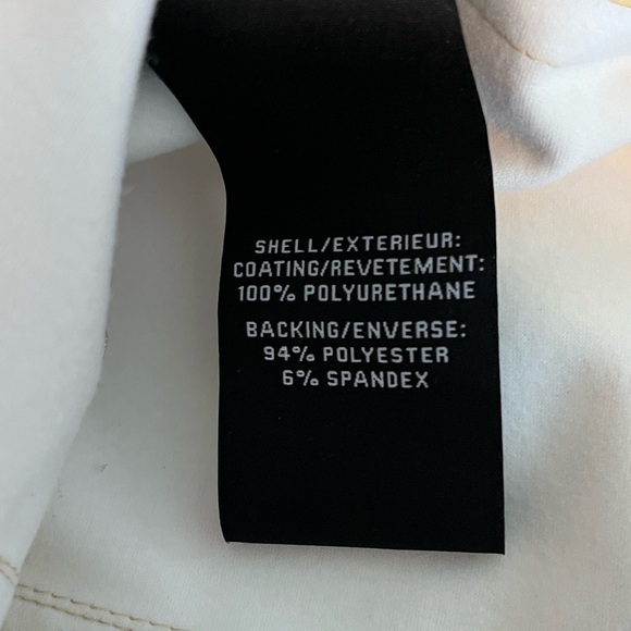 NWT 7 for All Mankind yellow faux leather crop top - Picture 6 of 7